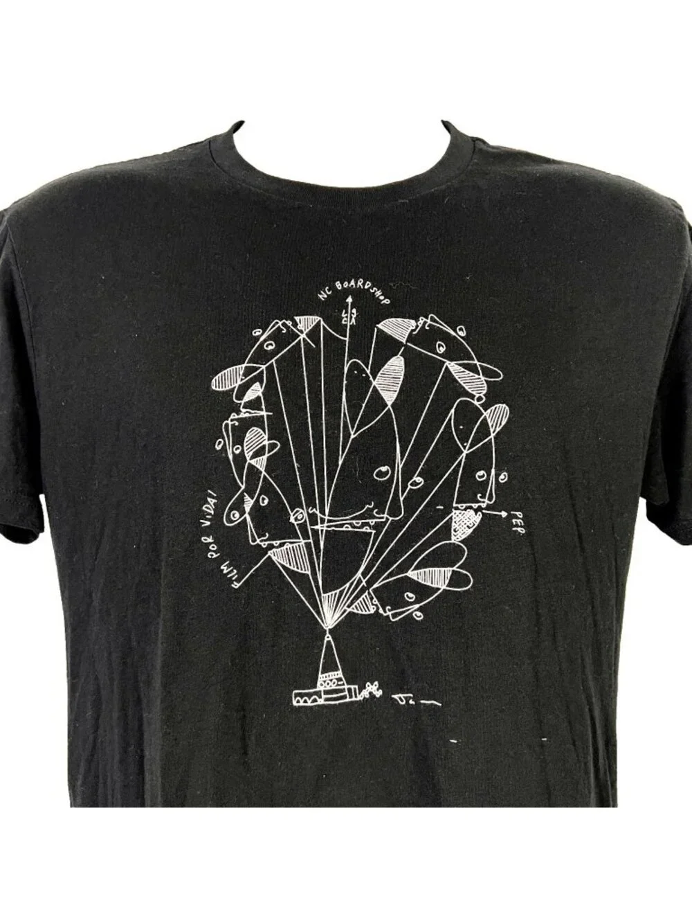 NC Boardshop Film Por Vida Mens T-Shirt size Medium Pep Skateboard Los Gatos CA